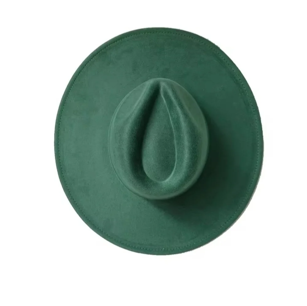 Suede Top Hat 9.5cm Wide Brim Fedora (Smoke & Per Free Home)